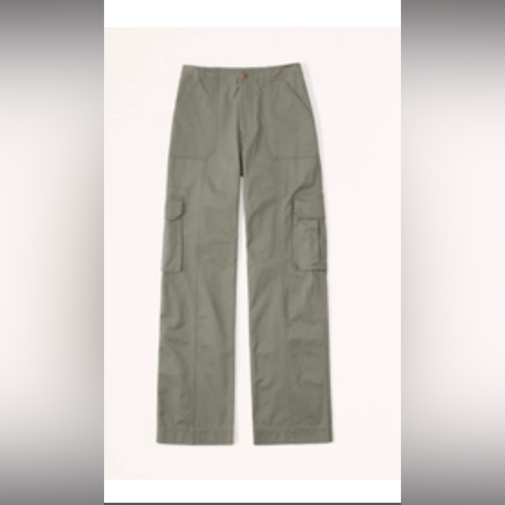 Abercrombie & Fitch Relaxed Cargo Pants - Olive - Size 27 (4)